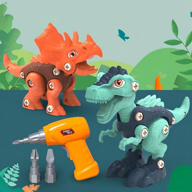 JUGAAD LIFE Dinosaur Toys Take Apart Dinosaur Toys for Boys 3-6 Years Old with Electric Drill for Kids 3-5 5-7 Construction Building Toy Party Christmas Birthday Gifts for Toddlers Boys Girls