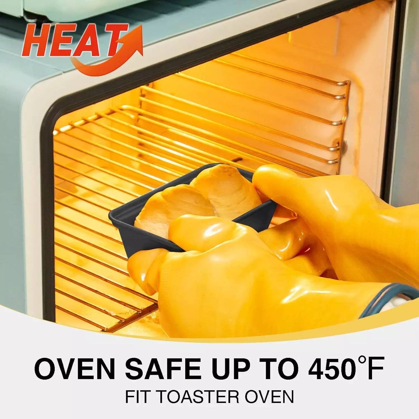 6 Pack Mini Loaf Pans,Non-Stick Baking Bread Pan,Carbon Steel Bread Toast Mold for Bakeware,Homemade Cakes,Black