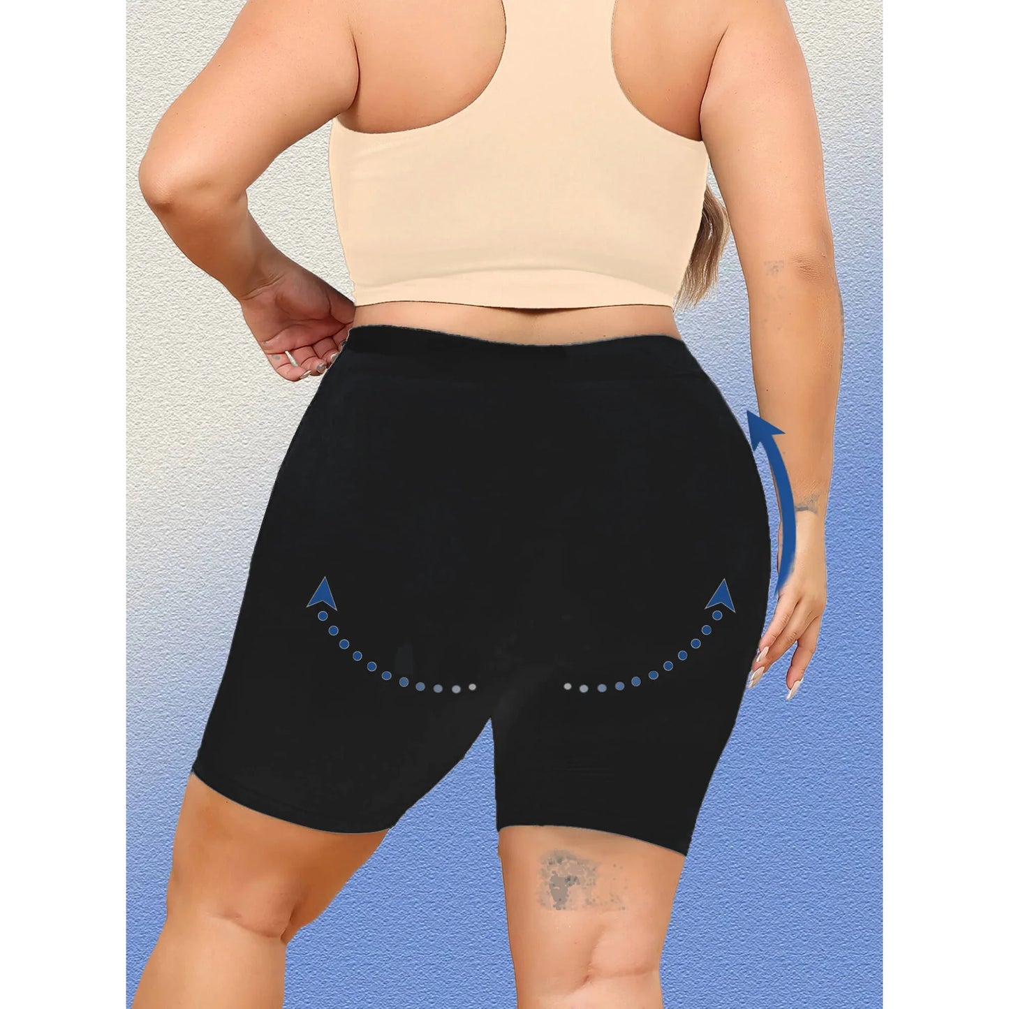 Anyfit Wear Plus Size Mid Waisted Body Shaper Shorts Shapewear for Women Tummy Control Thigh Slimming Panties