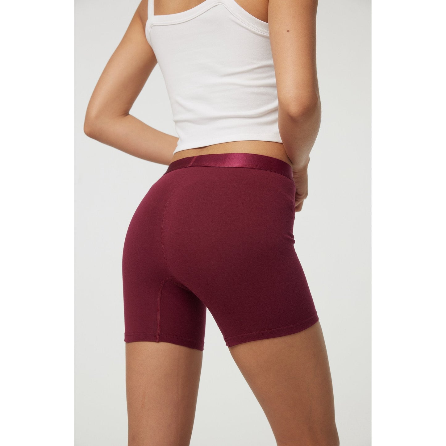 HUG YOURSELF Women's Seamless Boyshorts Cotton Boxer Briefs Bike Shorts Underwear Panties for Ladies 4 Pack(L,Dark)