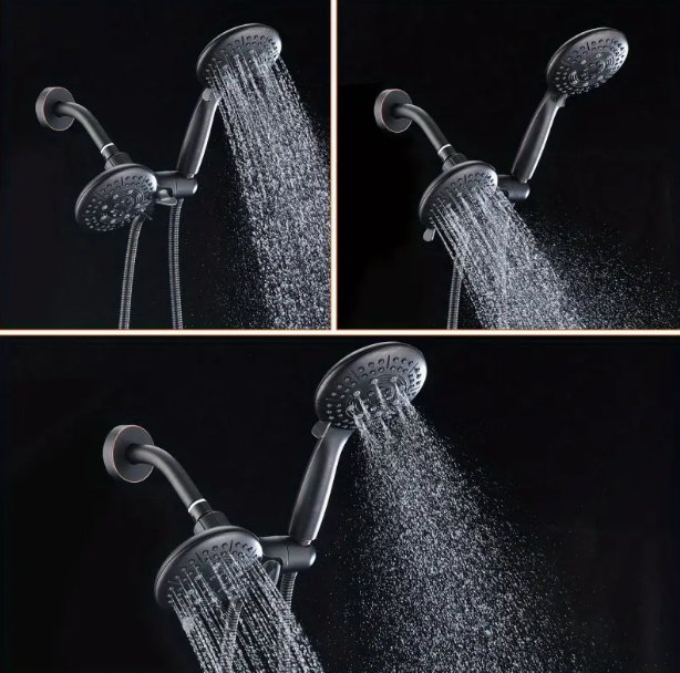 WYR-VIO Shower Head with Handheld, High Pressure Shower Head with Hose Bracket Rubber Washers