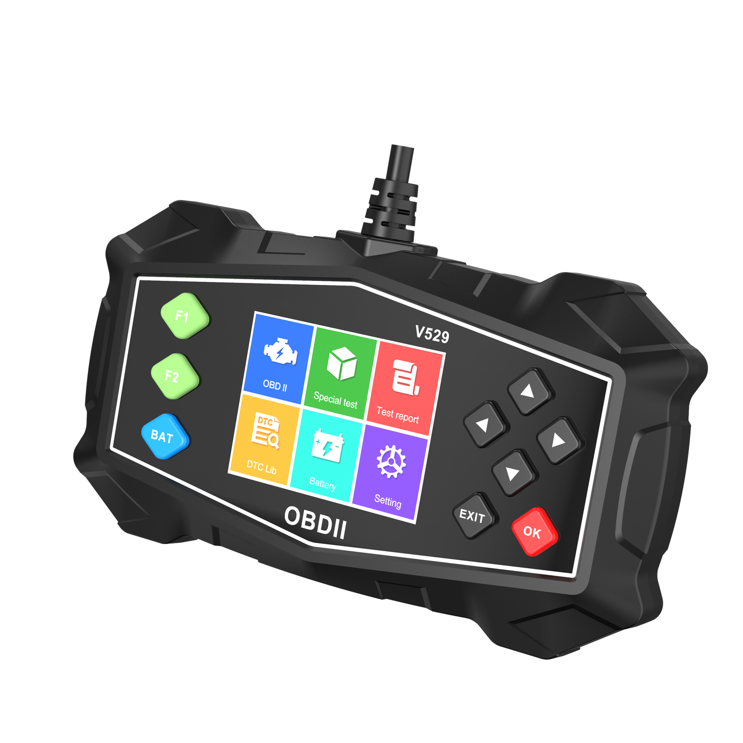 Professional OBD2 Diagnostic Scanner Tool - Engine Check Light Code Reader, Battery Voltage Tester, I/M Readiness, Reset, and Code Eraser, Suitable for All OBD II Protocol Car & Truck Since 1996