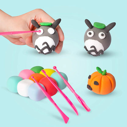 Tomorotec 33 Colors Air Dry Polymer Clay Super Soft, Ultra Light Foam Clay for Children Non-Toxic Eco-Friendly Magical Modeling Clay with Tools Set