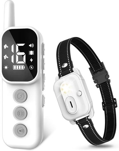 Dog Shock Collar,3300FT Dog Training Collar with Remote,IP67 Waterproof Rechargeable Sleek Modern Shock Collar for Small,Medium,Large Dogs with Beep,Vibration,Safety Shock,LED Light,8-120 lbs