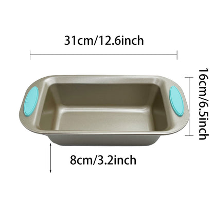 HELONG 2 Pack Nonstick Bread Pan Set, 12.6 x 6.5 inch Heavy Duty Loaf Pans with Wide Grips, Bread Baking Pan Perfect for 1Lb Homemade Bread Gold