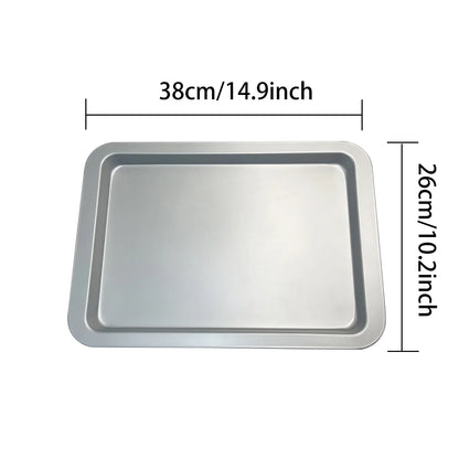 HELONG Cookie Sheet with Rack ,Carbon Steel Oven Bakeware, 15"x10" Kitchen Cooking Baking Trays, Baking Sheet Pan for Roasting Broiling Bacon Meat Steak