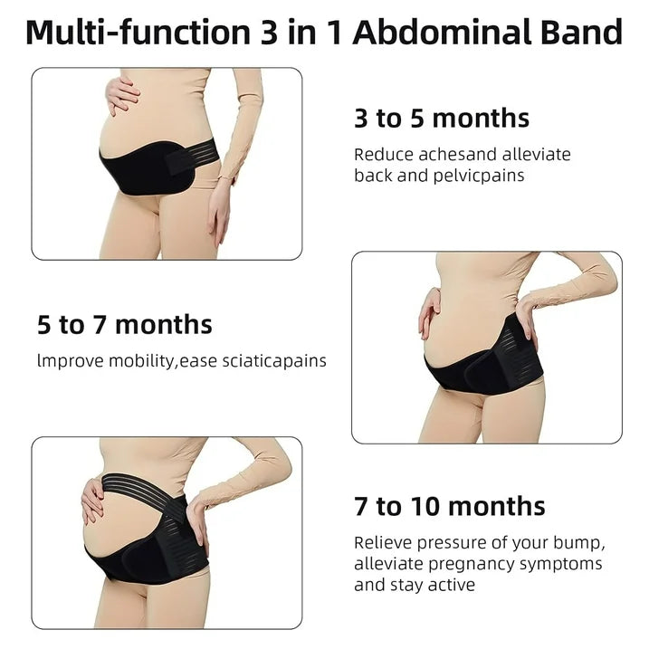 Maternity Support Belt Pregnancy Belly Band, Pregnancy Must Haves Belly Support Band, Antepartum Abdominal Back Support & Postpartum Belly Band - Pregnant Mom Gifts