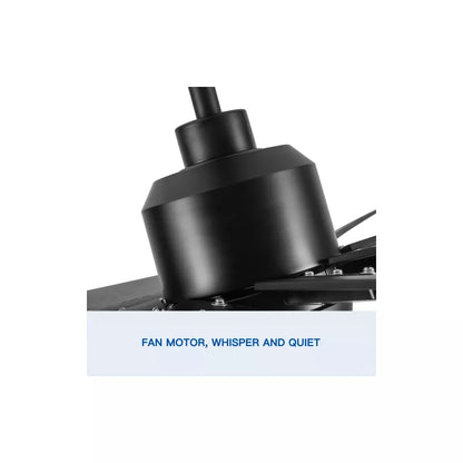 BestParts 72 Smart Black Ceiling Fan with LED Light & App Control 6 Speed, 3 Temp, Quiet