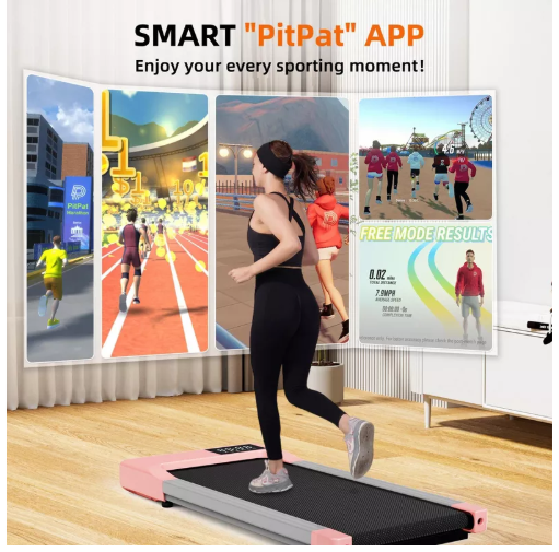 DeerRunWalking Pad 300lb,Under Desk Treadmillwith Remote Control ,2 in 1 Portable Walking Pad Treadmill for Home/Office/Exercise