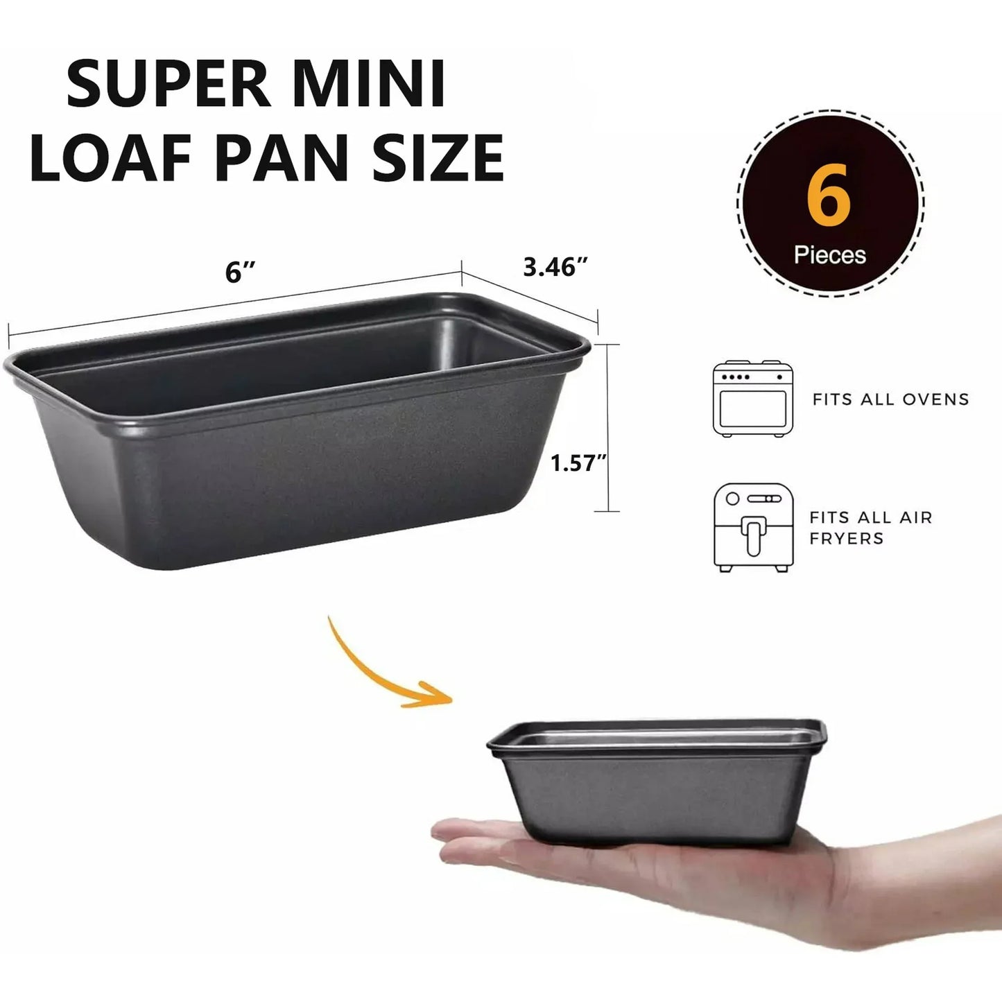 Pan,Carbon Steel Bread Toast Mold for Bakeware,Homemade Cakes,Black