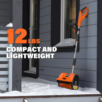 MAXLANDER Cordless Snow Shovel, 20V 12-Inch Electric Battery Snow Blower with Adjustable Handle (4.0Ah Battery, Charger and Cover Included)