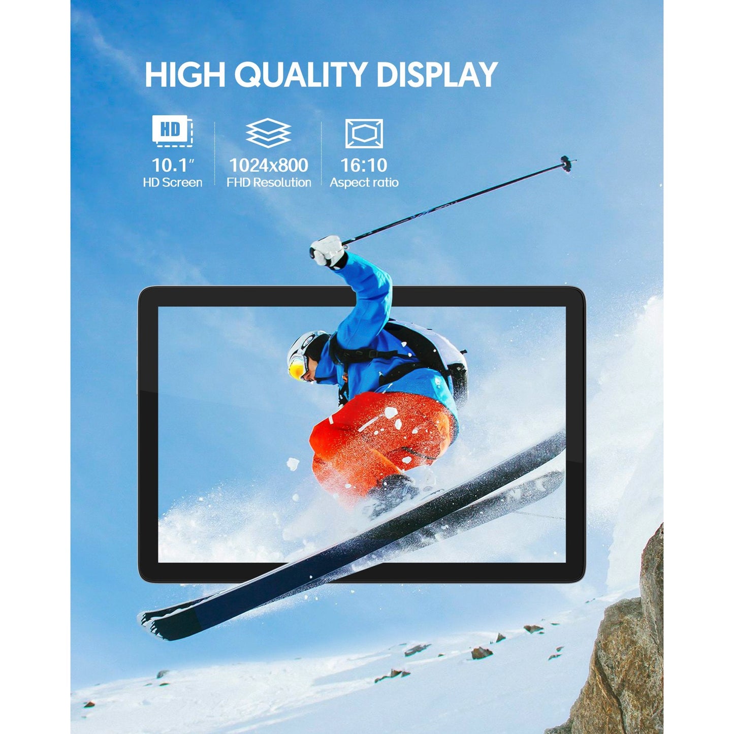 Tablets 10.1 inch Android 14 Tablet 2024 Newest, 128GB+8(4+4 Expand)GB/ 1TB Expand, 8000mAh Battery, Octa-Core Processor, 5G Wi-Fi 6, 2MP+8MP Dual Camera, Bluetooth, 1280 * 800 FHD IPS Tablet PC