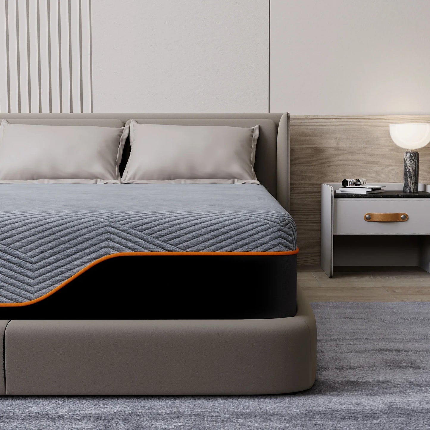 ESHINE Twin XL 14-inch Mattress, Green Tea Cooling Gel Memory Foam, Ergonomic Design for Pressure Relief, Medium Soft, Black