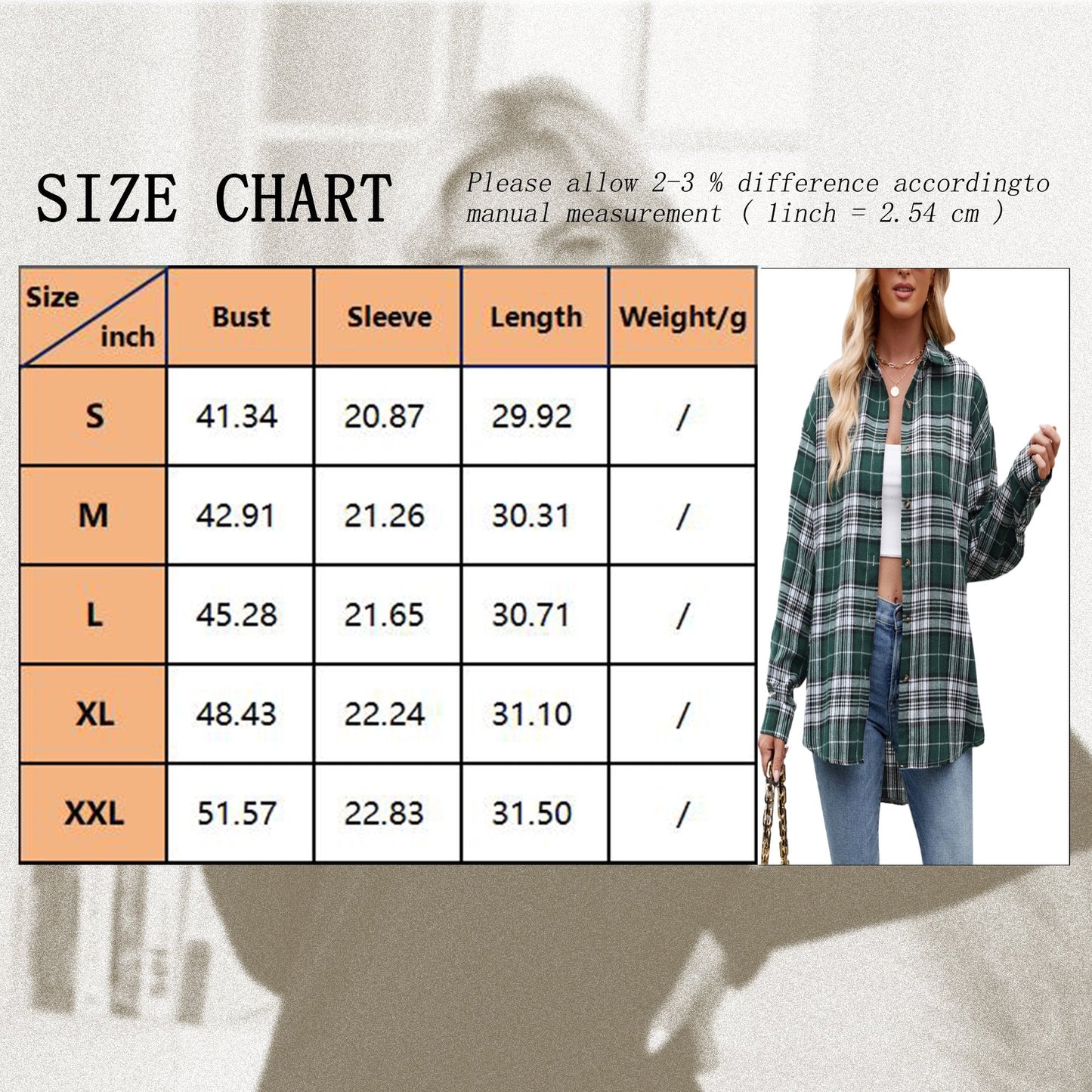 SHIBEVER Womens Blouse Long Sleeve Oversized Flannel Plaid Soft Button Down fashion Shirt Roll Up Plaid tops
