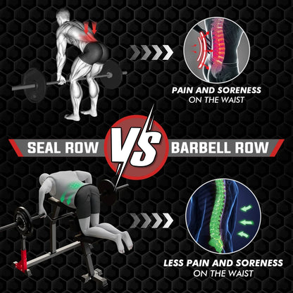 Syedee Seal Row Bench, Back Row Machine With Stationary Upright Weight Bench Combo, Back Strength Machine And Shoulder Press Bench With 1000 LBS Capacity, Back Extension Machine