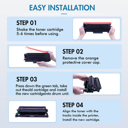 TN760 TN730 Toner Cartridge Compatible for Brother TN-760 TN760 TN-730 TN730 DCP-L2550DW HL-L2350DW MFC-L2710DW MFC-L2750DW HL-L2395DW HL-L2390DW MFC-L2690DW Printer Ink (Black, 4-Pack)