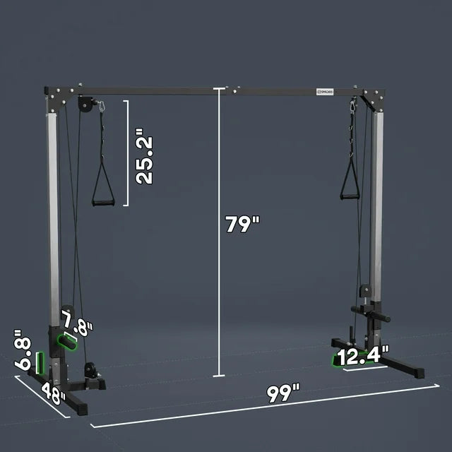 Cable Crossover Machine, syedee Dual Pulley Cable Machine, 400lbs Plate loaded Cable Fly Machine for Home Gym, Standard Home Gym Equipment with Pulley System