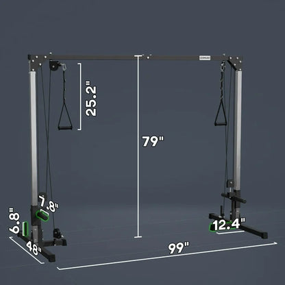 Cable Crossover Machine, syedee Dual Pulley Cable Machine, 400lbs Plate loaded Cable Fly Machine for Home Gym, Standard Home Gym Equipment with Pulley System