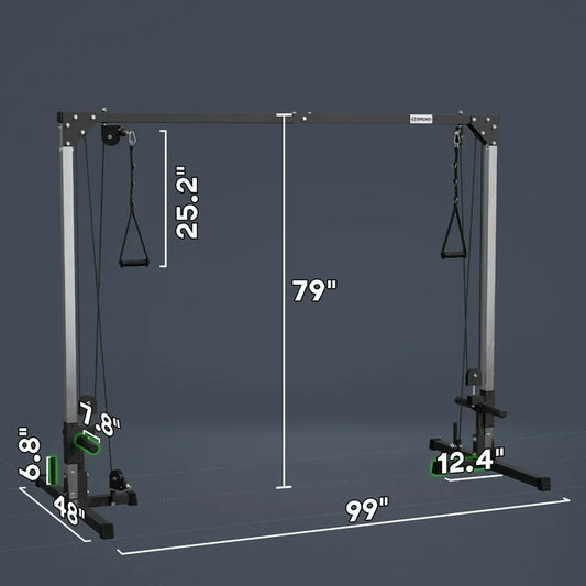 Cable Crossover Machine, syedee Dual Pulley Cable Machine, 400lbs Plate loaded Cable Fly Machine for Home Gym, Standard Home Gym Equipment with Pulley System