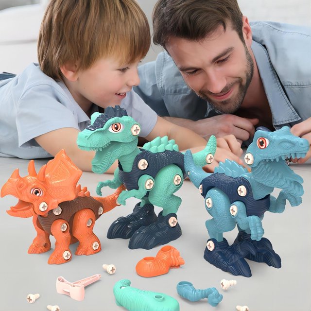 JUGAAD LIFE Dinosaur Toys Take Apart Dinosaur Toys for Boys 3-6 Years Old with Electric Drill for Kids 3-5 5-7 Construction Building Toy Party Christmas Birthday Gifts for Toddlers Boys Girls