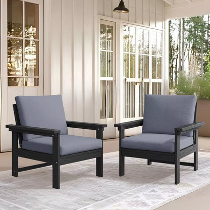 Hyleory Luxurious Outdoor Patio Seating Set with Cushions  Durable HDPE Design for Ultimate Comfort