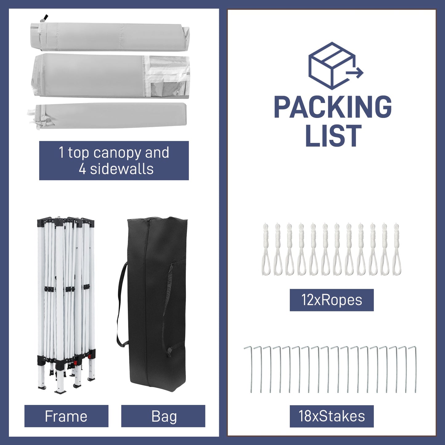 10' x 20' Ez Pop Up Party Tent Patio Wedding Canopy Gazebo Pavilion Car Tent W/4 Side Walls