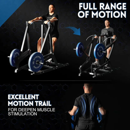 syedee Seated Row Machine, Plate Loaded Back Machines Home Gym Back Row Machine, Leverage Row Machine with Independent Arms & Multi Grips, LAT Machine for Home Gym and Commercial