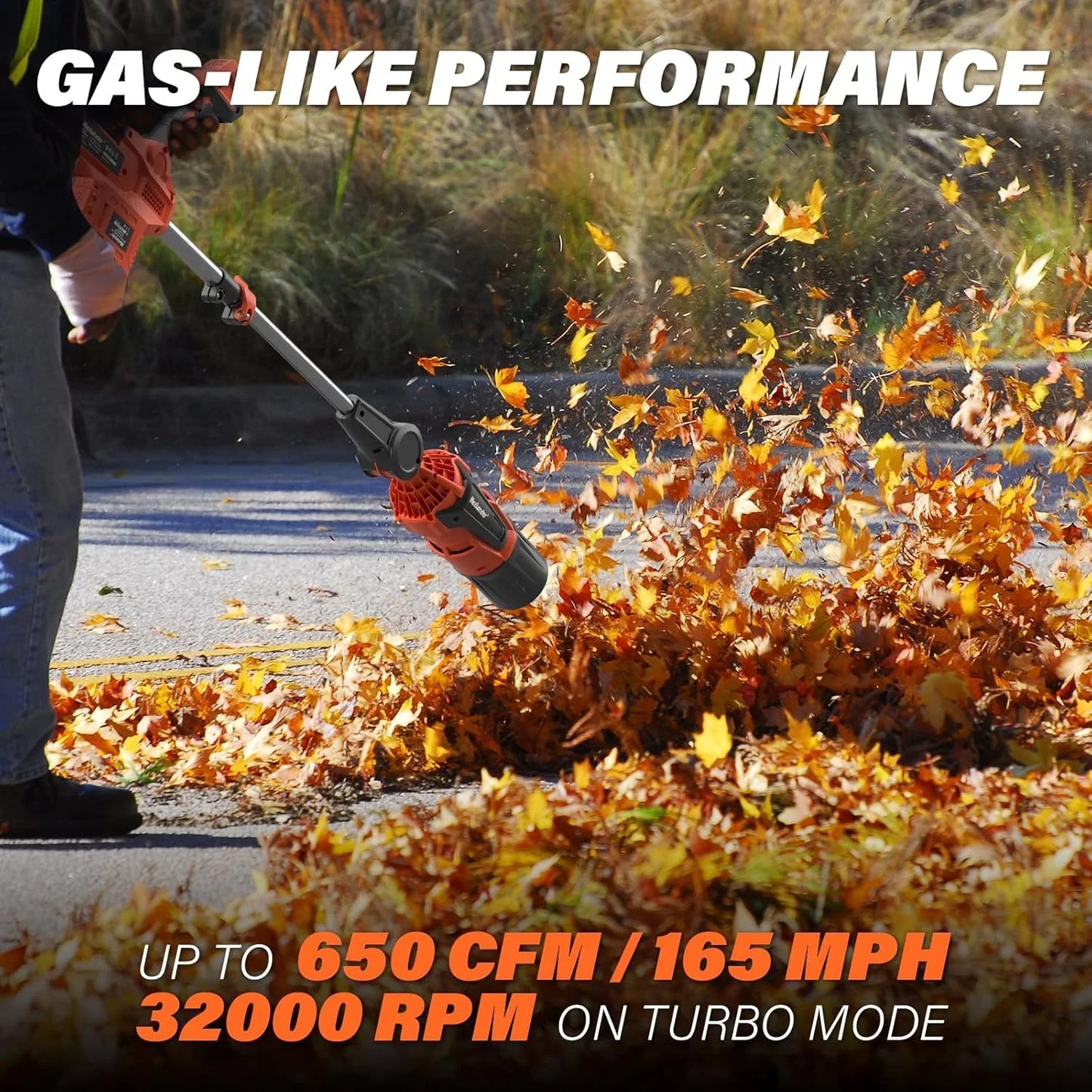 MAXLANDER Leaf Blower Cordless, 40V Electric Battery Powered Leaf Blower with 2 Pcs 4.0Ah Batteries and Charger Included