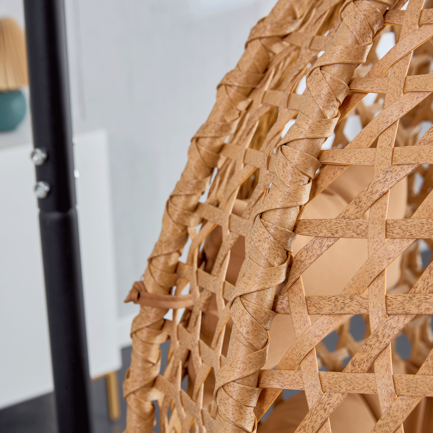 Sumdeal Hammock Chair Egg Swing Chair with Soft Cushions, UV-Resistant, 300lbs Load Capacity, Perfect for Patio, Garden, and Living Room Spaces,Yellow,SW010