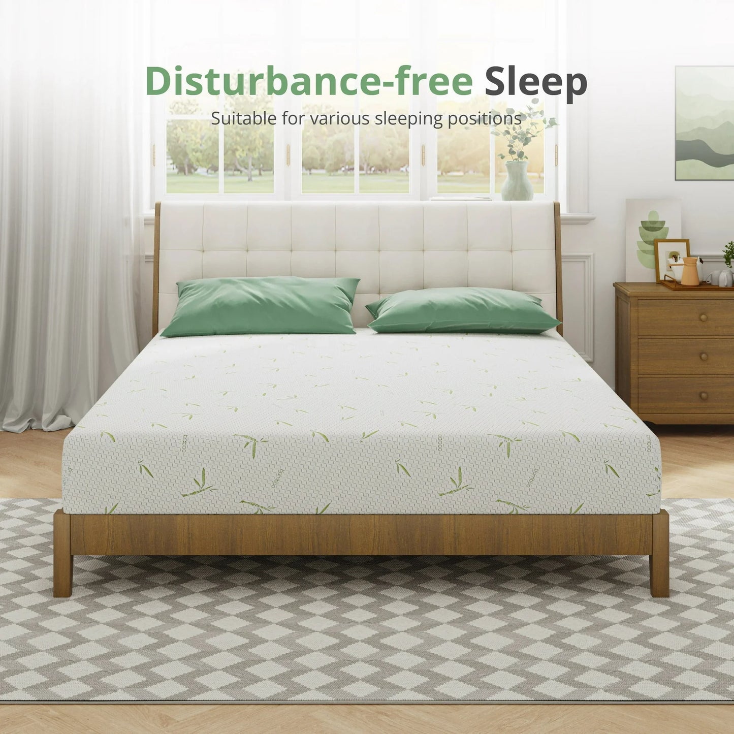 SynthoSpace Twin Memory Foam Mattress, 10 inch Gel Mattress for Cool Sleep & Pressure Relief, Medium