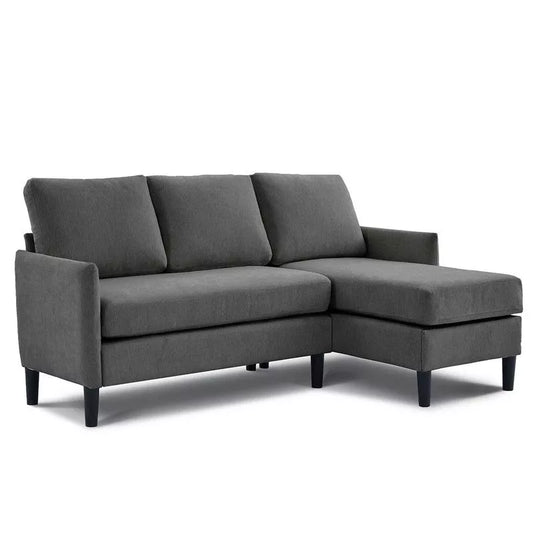 Hyleory Luxury Reversible Chaise Sectional Sofa Set  linen blend Fabric, Modular Left/Right Design, Sturdy Frame for Living Room Home Theater