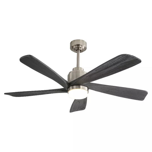 BestParts 52 Ceiling Fan with LED Light 6 Speed Bi Directional DC Motor, Solid Wood Blades, Remote Control