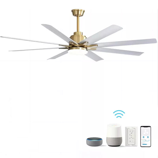 BestParts 66 Inch Ceiling Fan, Smart Ceiling Fan with Light, Quiet DC Motor, Suitable for Modern Style