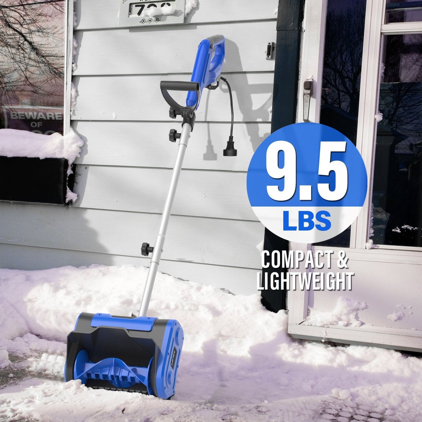 SOYUS 11" Electric Snow Shovel, Snow Blower with Adjustable Front Handle, 10 Amp