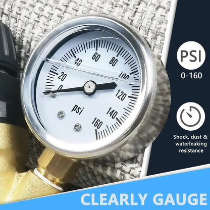 EXERAUO RV Water Pressure Regulator with Adjustable Handle, Water Pressure Regulator for RV Camper, Upgrade Water Pressure Reducer Fit Camper Travel Trailer