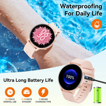 2024 New Women'S Smart Watch, 1.39-Inch Round Screen, Multiple Movement Modes, Answering And Making Calls, Information Reminder, Smart Watch For Android And Ios (Pink)