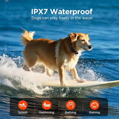 Dog Shock Collar,3300FT Dog Training Collar with Remote,IP67 Waterproof Rechargeable Sleek Modern Shock Collar for Small,Medium,Large Dogs with Beep,Vibration,Safety Shock,LED Light,8-120 lbs