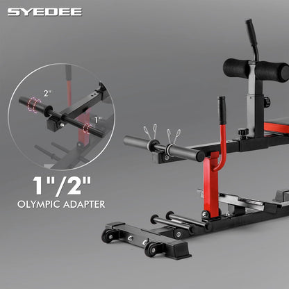 Syedee Adjustable Calf Machine, Seated Calf Raise Machine, Calf Workout Machine with Band Pegs, Calf Exercise Leg Training Equipment Home Gym