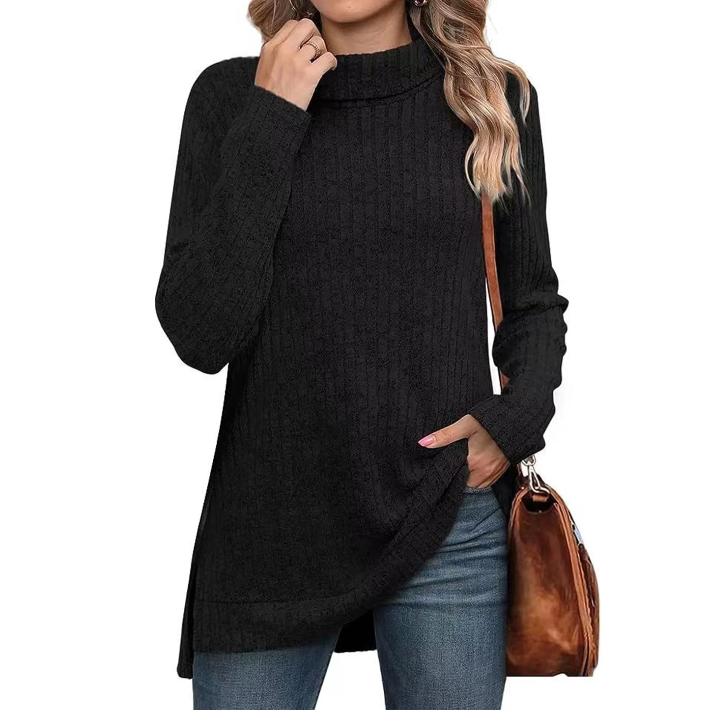 Womens Sweaters Long Sleeve Tops Fall Fashion Shirts Winter Lightweight Sweaters for Women Tops Dressy Casual T-Shirts Blouse