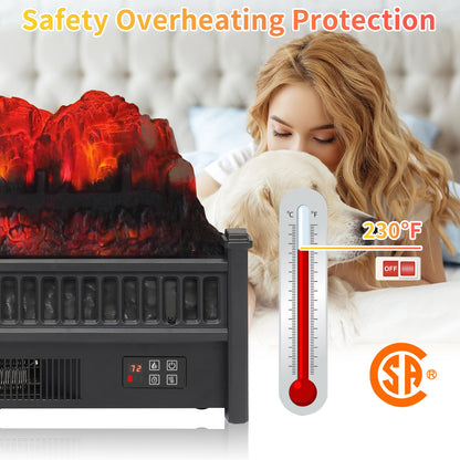 Zimtown 23" 1400W Electric Fireplace Logs Heater FreeStanding Fire Flame Stove