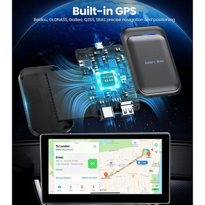 Wireless CarPlay Adapter, Magic Box Support Google Play/Netflix/YouTube/TF&SIM Card/, Apple CarPlay/Android Auto Wireless CarPlay Adapter for OEM Wired CarPlay Cars