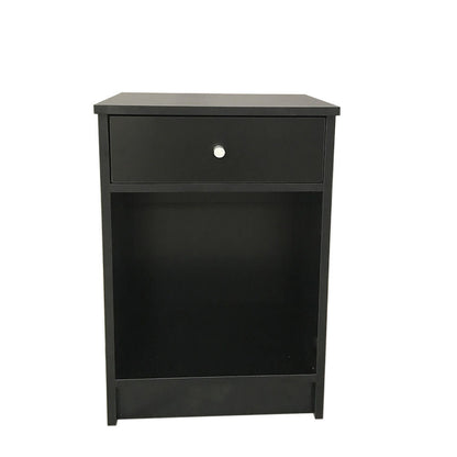 Zimtown Black Nightstand Side End Table Bedside Storage Table Stand with 1 Drawer End Shelf