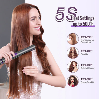 NEXPURE New Upgrade Flat Iron, Professional Salon 2 in 1 Ceramic Hair Straightener and Curler