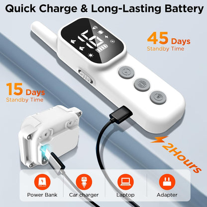 Dog Shock Collar,3300FT Dog Training Collar with Remote,IP67 Waterproof Rechargeable Sleek Modern Shock Collar for Small,Medium,Large Dogs with Beep,Vibration,Safety Shock,LED Light,8-120 lbs