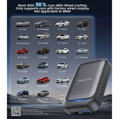 Wireless CarPlay Adapter, Magic Box Support Google Play/Netflix/YouTube/TF&SIM Card/, Apple CarPlay/Android Auto Wireless CarPlay Adapter for OEM Wired CarPlay Cars