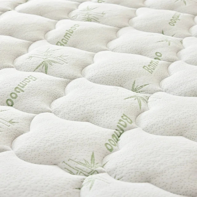 Arsny Bamboo Bedding Quilted Fitted Mattress Topper Queen Size 60"x80"