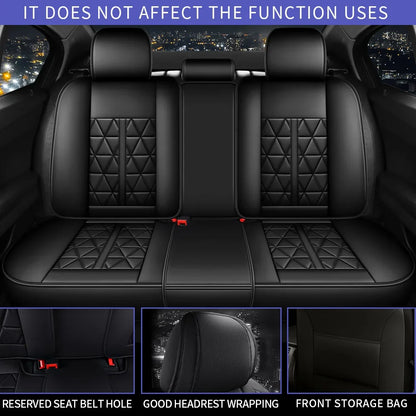 AOMSAZTO Fit Kia Soul 2010-2021 PU Leather Car seat Cover 21-seat Full Set&nbsp;Compatible Airbag Fit For Split Back Seat Headrest
