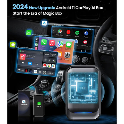 Wireless CarPlay Adapter, Magic Box Support Google Play/Netflix/YouTube/TF&SIM Card/, Apple CarPlay/Android Auto Wireless CarPlay Adapter for OEM Wired CarPlay Cars