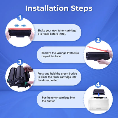 830XL 830 High Yield with Chip Toner Cartridge Compatible for Brother TN830XL Brother HL-L2400D L2405W L2460DW L2460DWXL L2865DW DCP-L2640DW MFC-L2807DW L2820DW L2820DWXL (Black, 2-Pack)