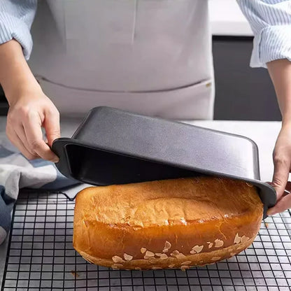 LIMICAR Loaf Pan Set of 2,9x5 Bread Pan,Carbon Steel Bread Loaf Pan For Bread Meatloaf Lasagna Cake,Dishwasher Safe,Black